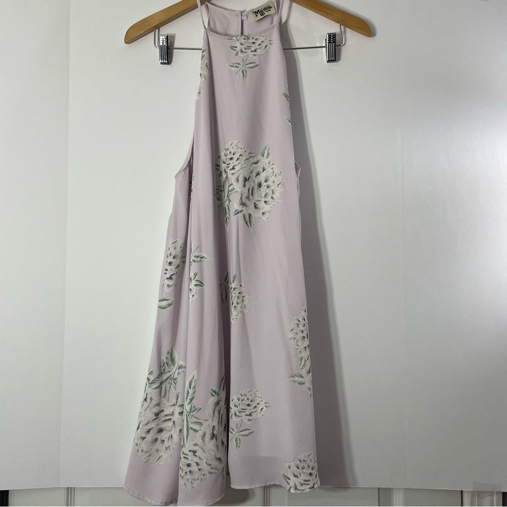 Show Me Your Mumu Dresses Floral Gomez Mini Dress Size L Purple Lilac - Picture 5 of 11